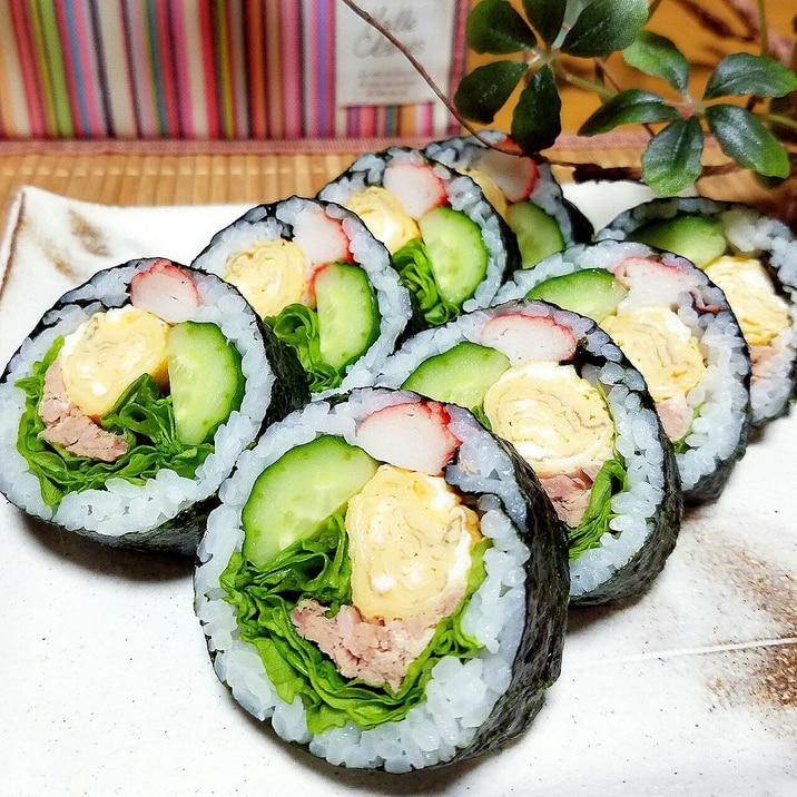 節分 野菜たっぷりヘルシーサラダ巻き レシピ 作り方 By チヅ 楽天レシピ